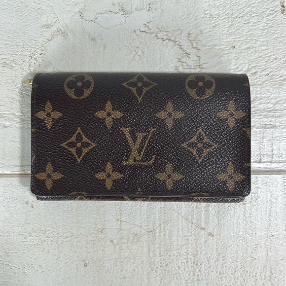 Louis Vuitton Monogram Porte Monnaie Billets Tresor Wallet ✅COA Included - Picture 1 of 16